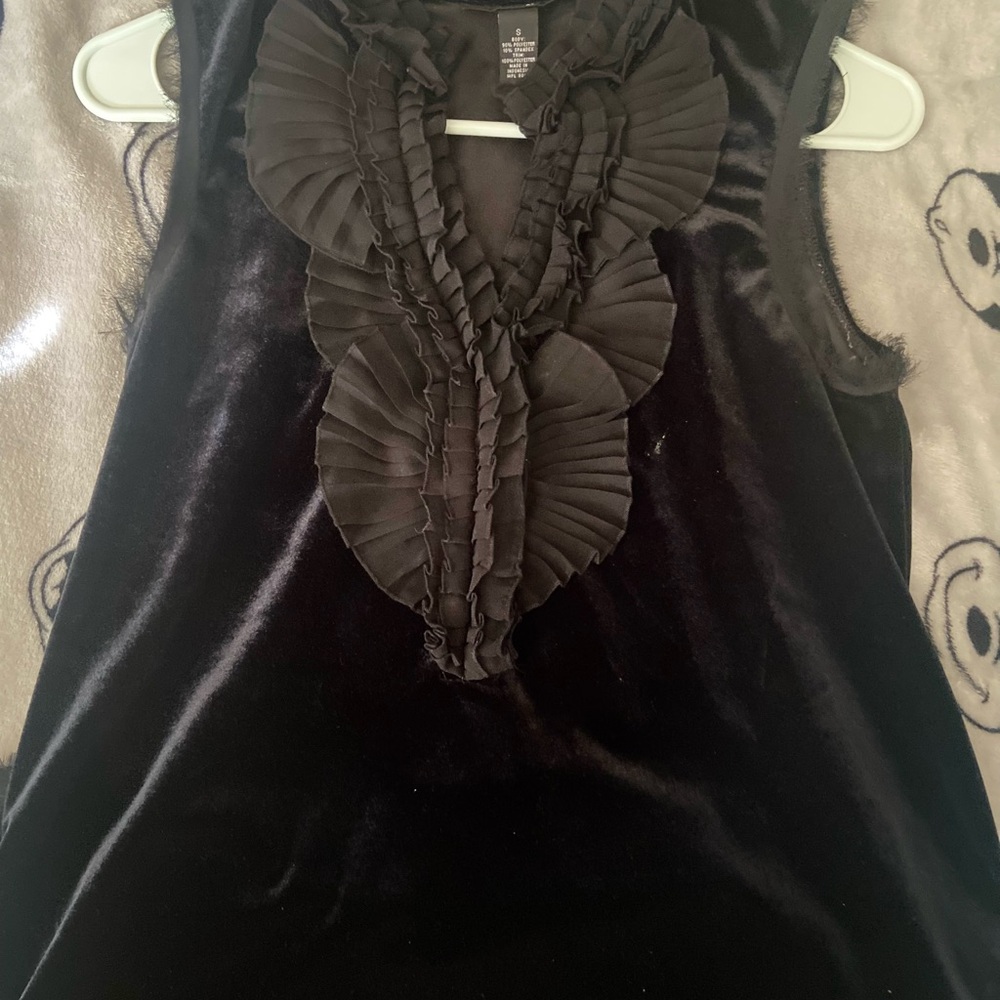 Alfani Black Ruffled Blouse with Elegant Style